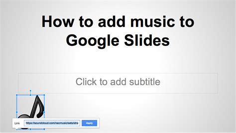 how to add music to google slides from youtube